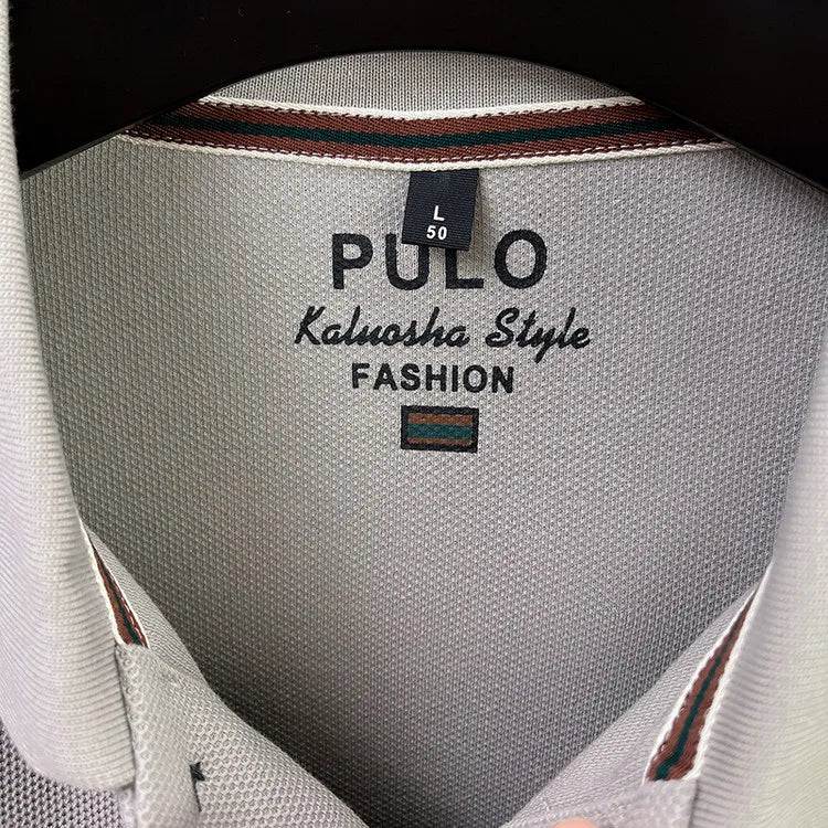 100% Breathable Cotton  Men's 2025 Autumn Long-Sleeve Polo Shirt - Classic Cotton Collared Business Casual Style