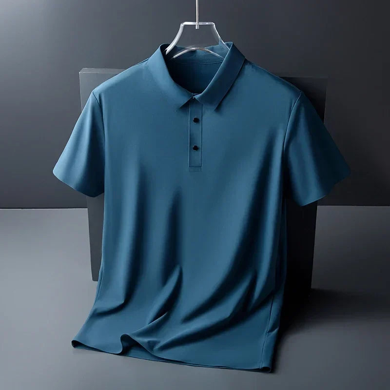 10 Color Men's Thin Polo Shirt Summer New Ice Silk Popular Business Casual Breathable Lapel Polo Shirt for Man Brand Clothing