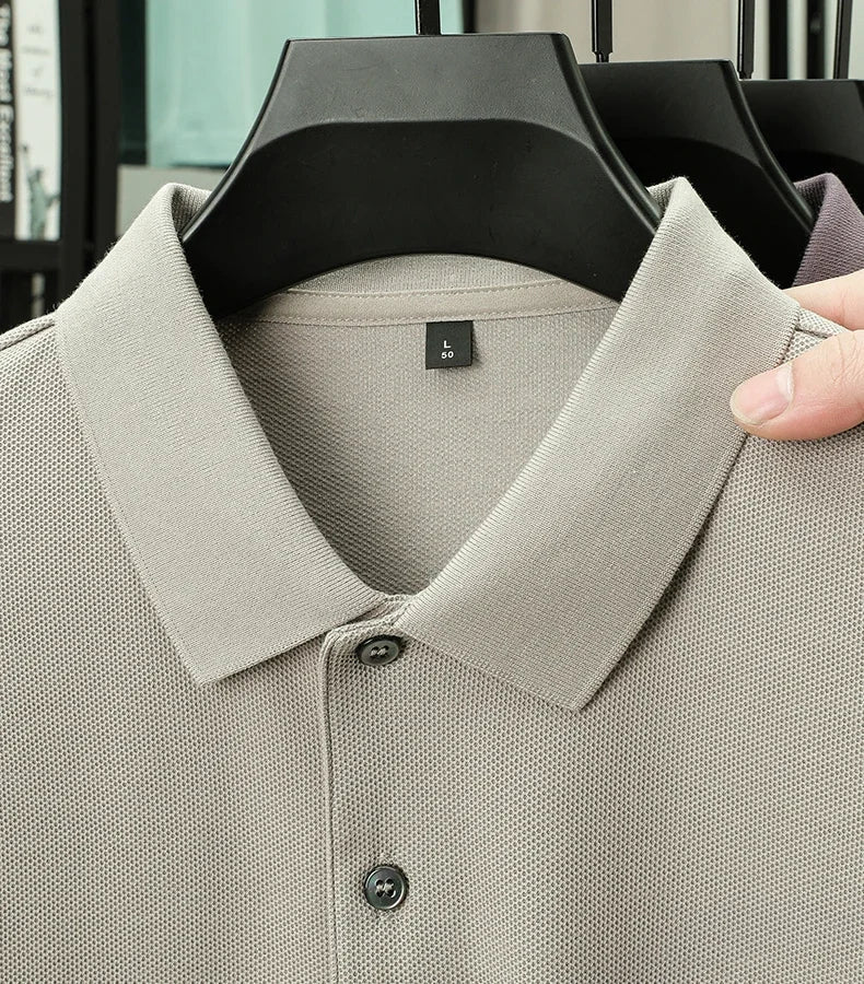 Men's 100% Cotton Polo Shirt - Summer Casual Breathable Tee,19 Colors,Ideal for Golf and Sports,Business Casual,Silk-Like Finish