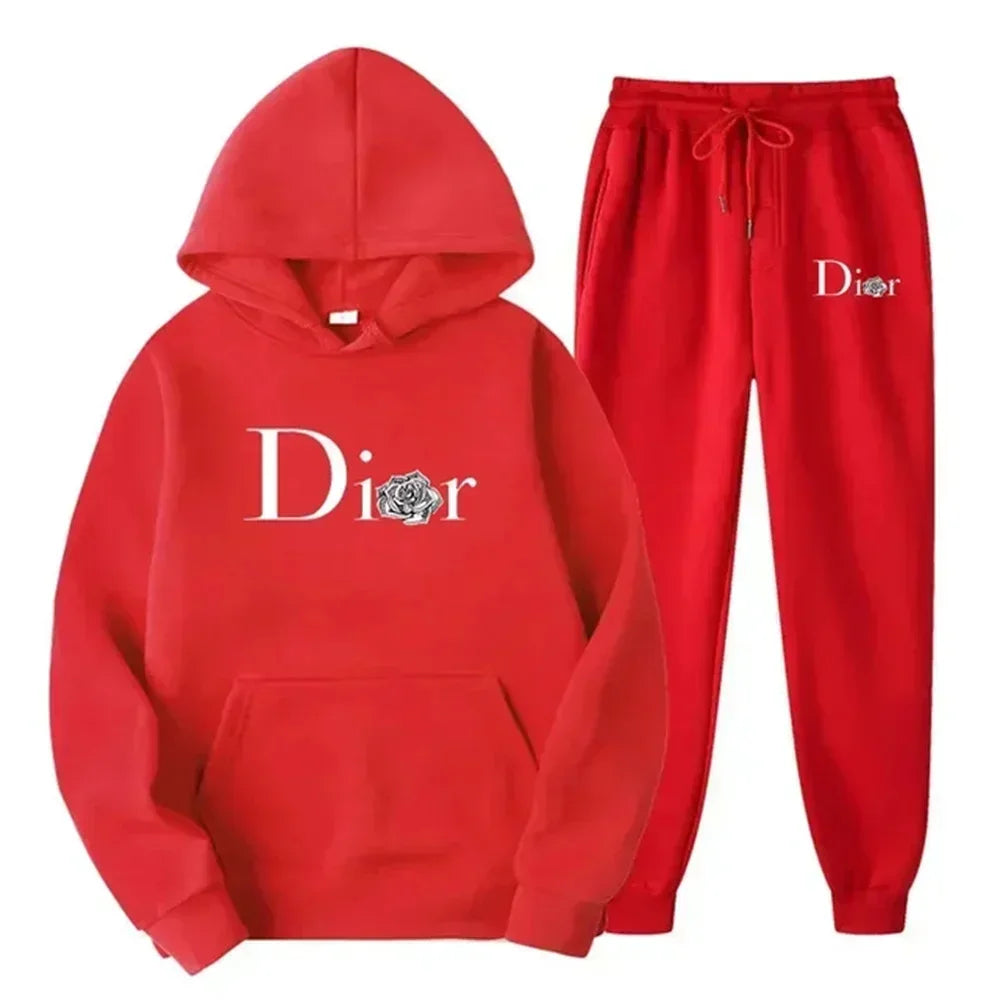 New Men's Fashion Fitness Outdoor Jogging and Casual Sets, Autumn Two-piece Long-sleeved Sweatshirts and Sweatpants for Men