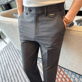 High Quality Modal Acetate Elastic Waist Casual Pants 2026 Spring Summer New Men's Solid Color Slim Fit Business Suit Pants