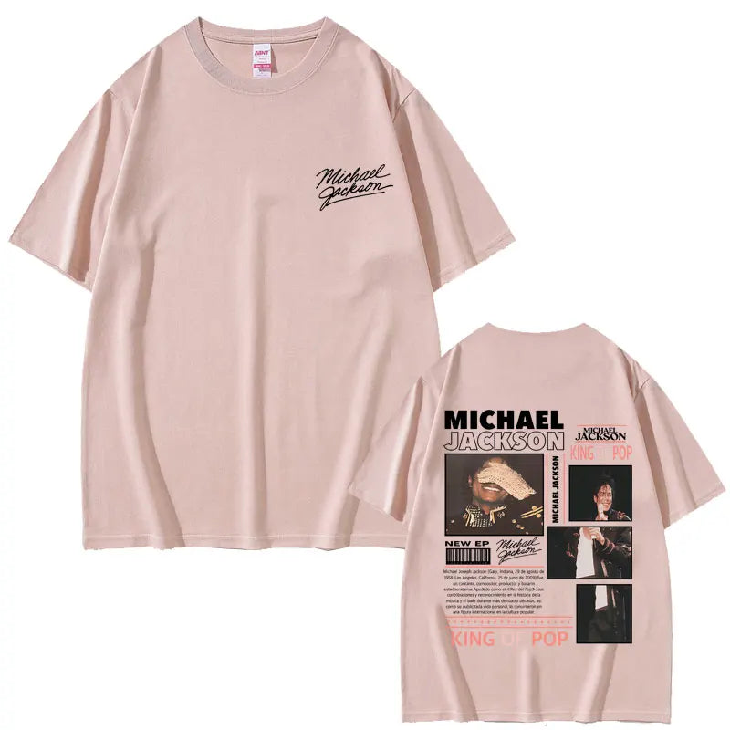 Classic Retro Michael Jackson King of Pop T-shirt Men Women Vintage Gothic Rock T-shirts Men's Hip Hop Punk Oversized T Shirts