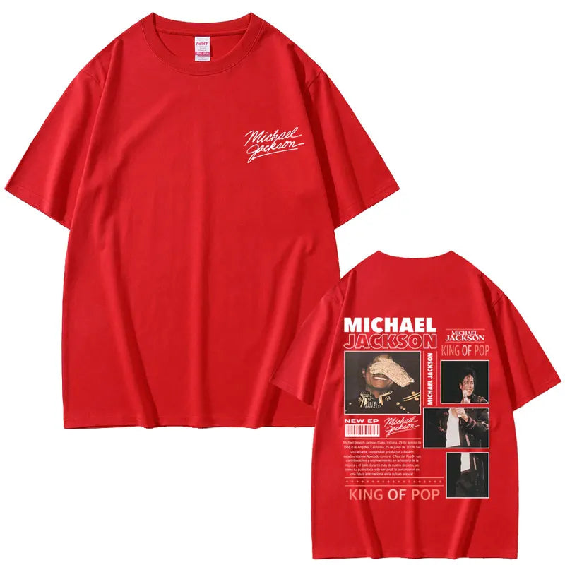Classic Retro Michael Jackson King of Pop T-shirt Men Women Vintage Gothic Rock T-shirts Men's Hip Hop Punk Oversized T Shirts