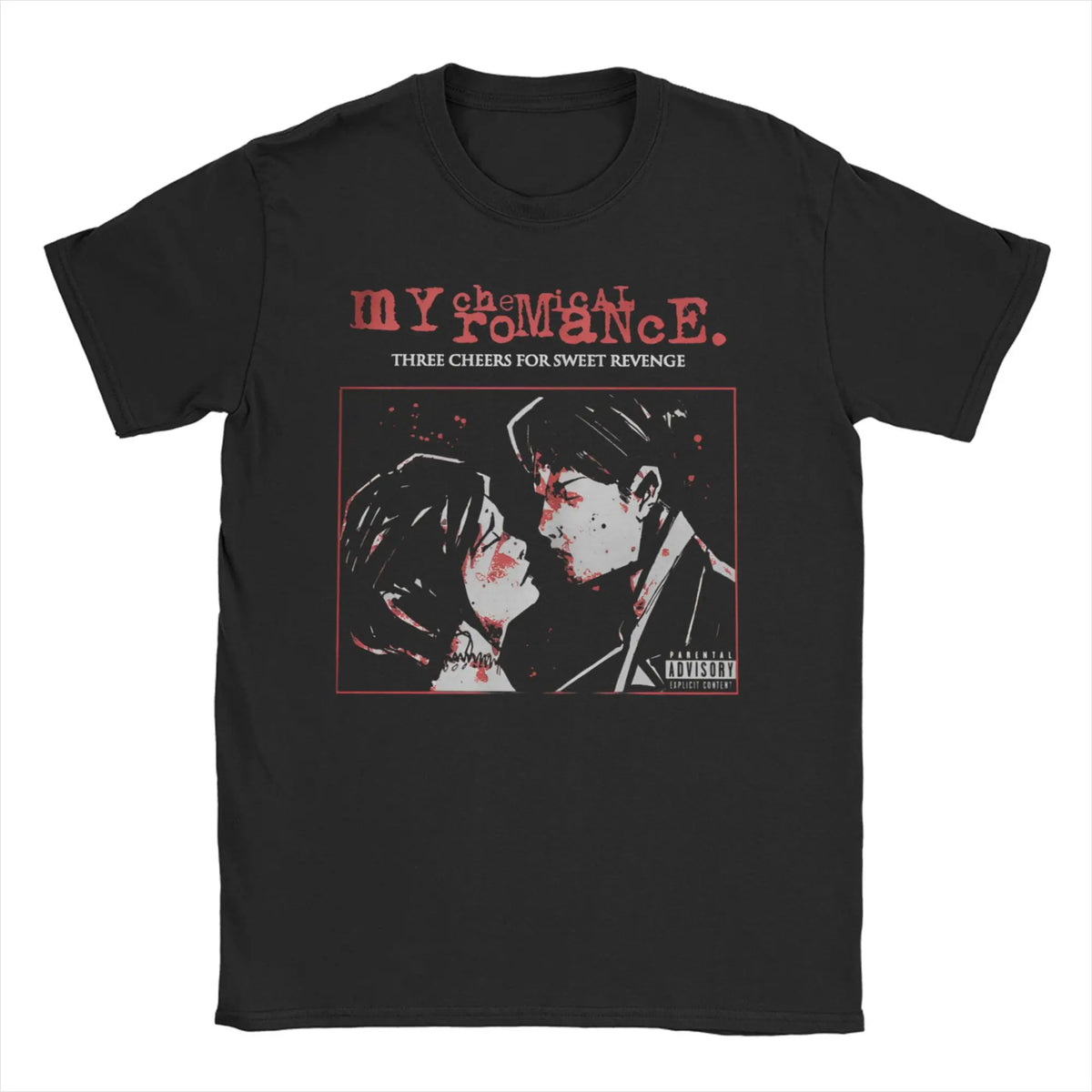 Men Women Mcr Band  Punk Rock T Shirt My Chemical Romance  100% Cotton Clothes Vintage Round Collar Tee Shirt Plus Size T-Shirt