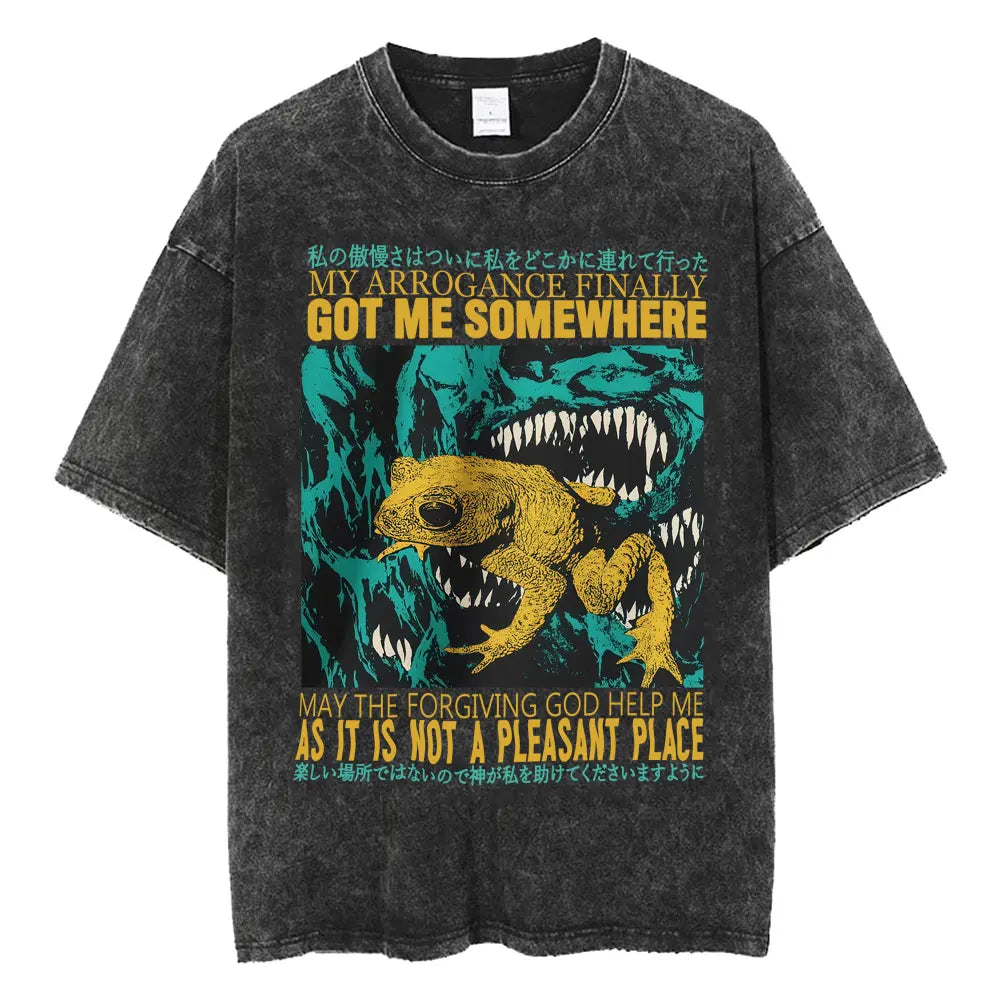 I Have Made It Awkward I Will Be Taking My Leave Meme T Shirt Japan Spider Crab Funny T-shirt Unisex Fashion Vintage Washed Tees