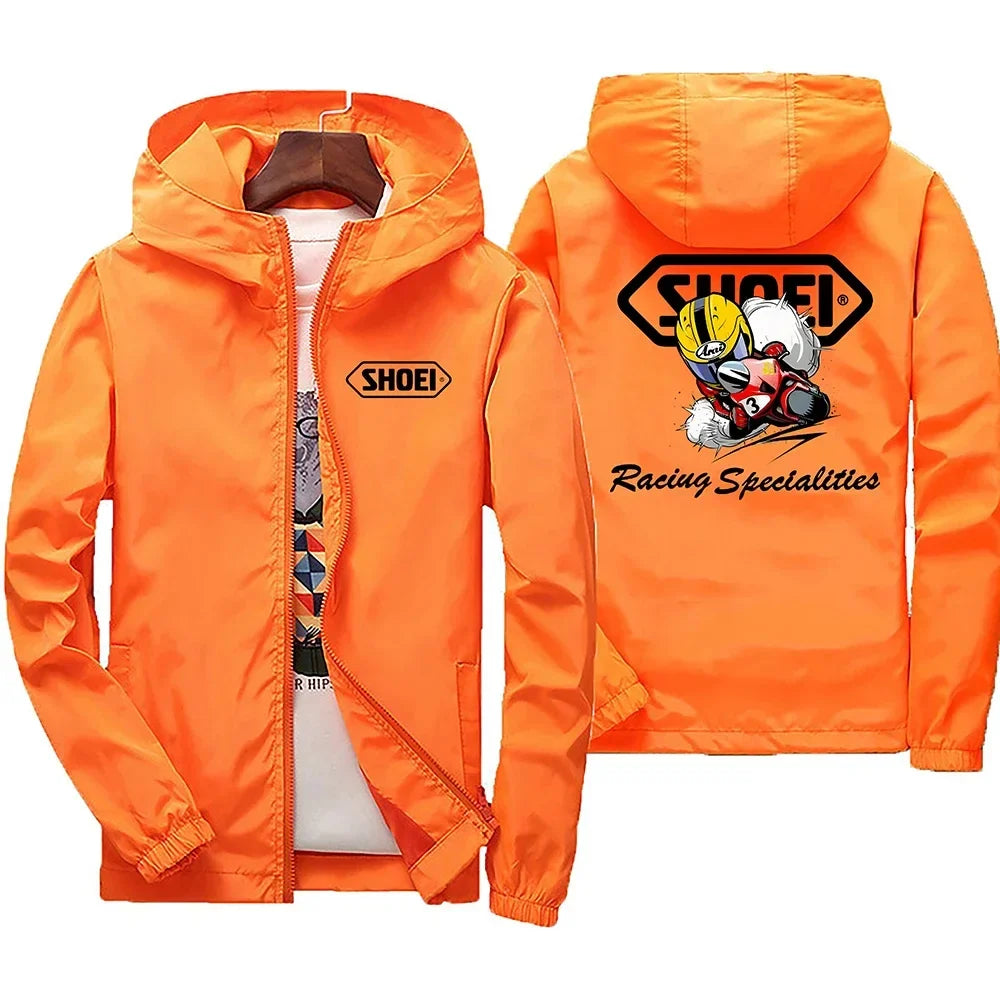 2026 New high-quality men's windproof jacket, large waterproof jacket with mountain and bicycle hood, for spring and autumn