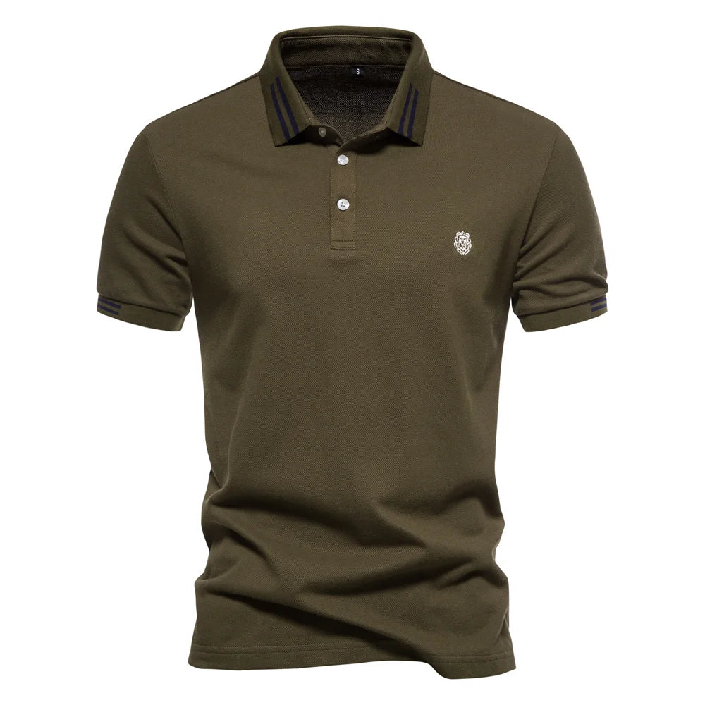 Brand 100% Cotton Men's Polo Shirts Casual Solid Color Short Sleeve Polo Shirts for Men New Summer Desinger Clothing Men