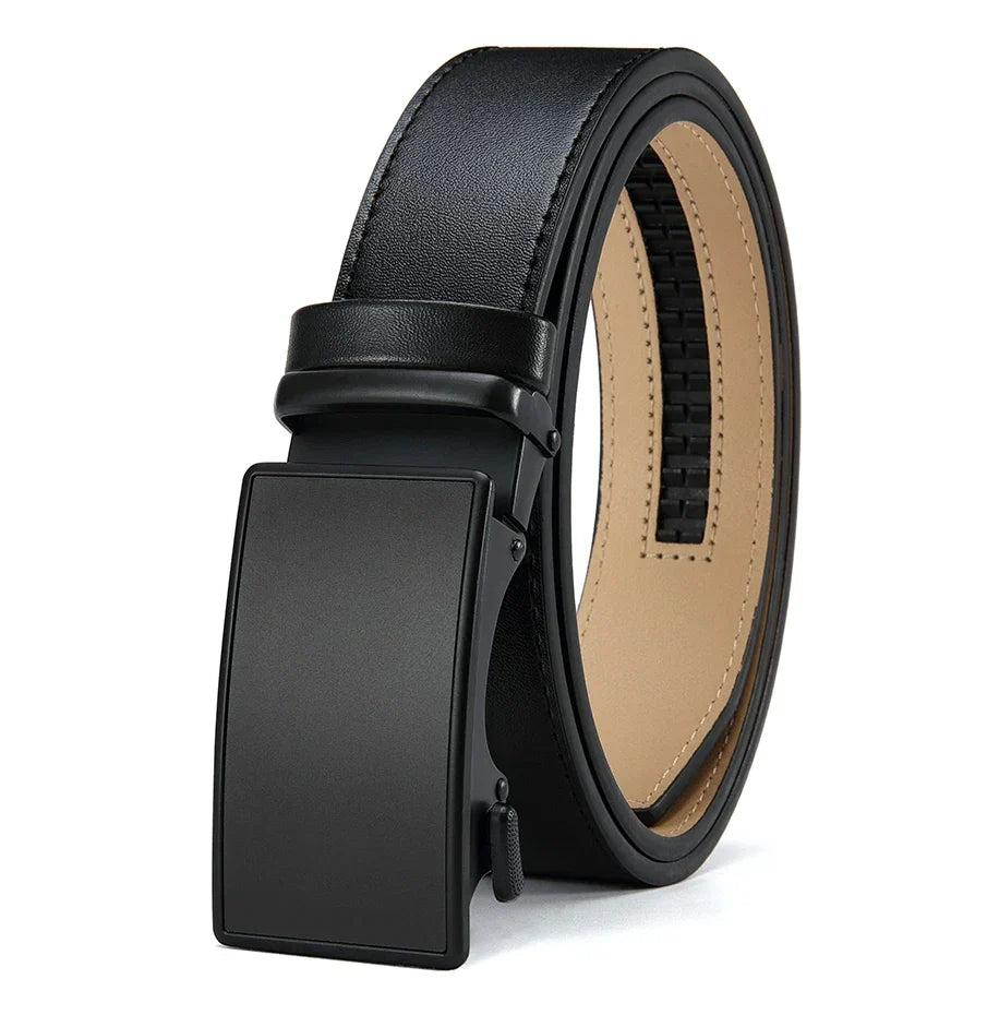Men Belt Genuine Leather High Quality Buckle Jeans Cowskin Casual Belts Business Cowboy Male Automatic Buckle Belt for Women
