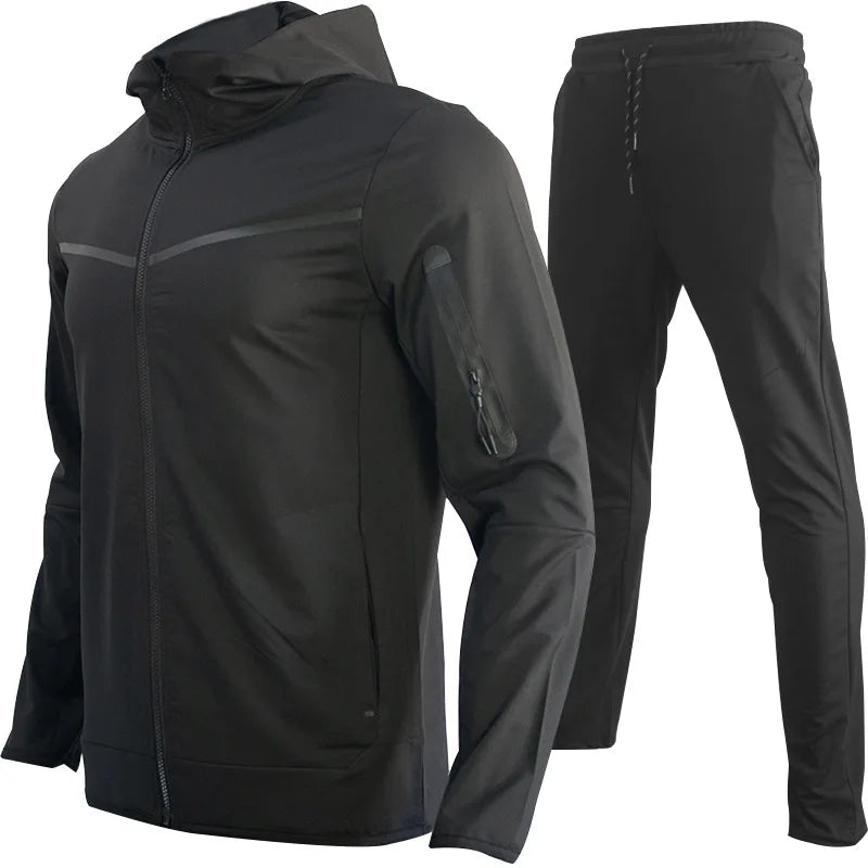 2025 men's new jogging suit, sweater, hoodie, jacket, sweatpants, 2-piece suit, men's fashion casual autumn and winter jacket.