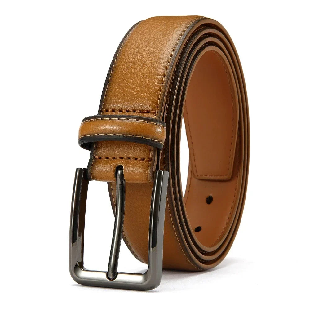 Men's High-quality Genuine Leather Long Needle Buckle Metal Automatic Buckle Men's Belt Strap Men's Fashion Classic Design