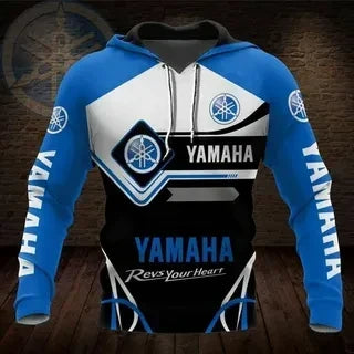 Spring and Autumn Yamaha Racing Team Hoodies Fashion 3D Printing Men's Hoodies Outdoor Sports Clothing Yamaha Motorcycle Hoodies