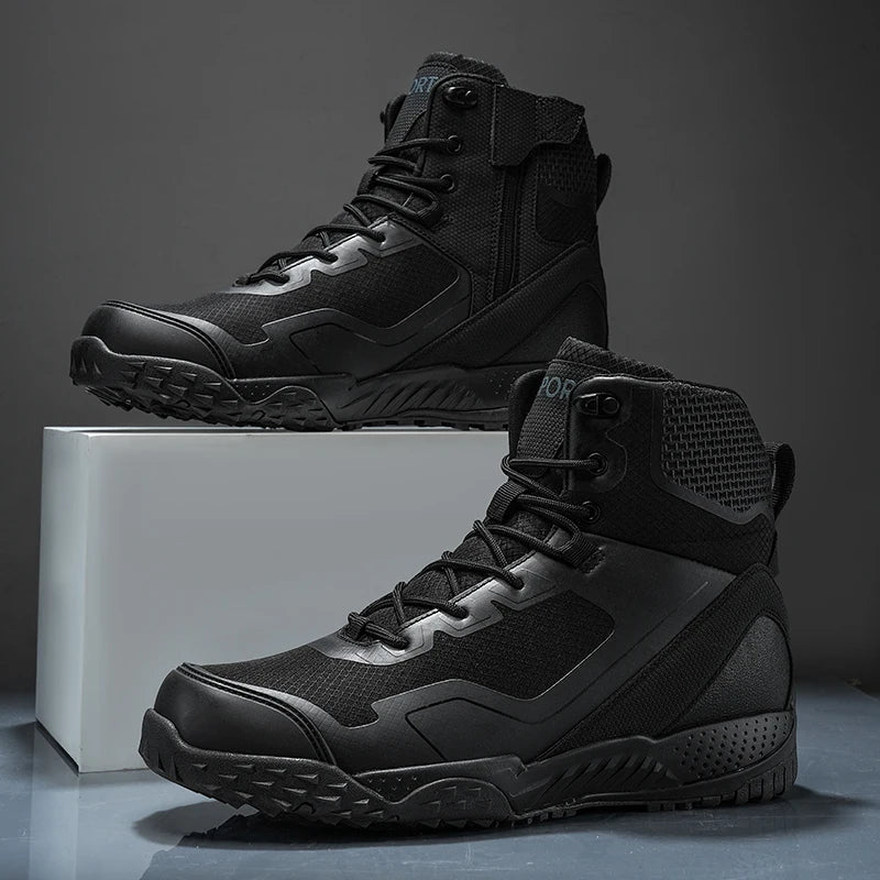 New Men Tactical Boots Waterproof Outdoor Casual Ankle Man Boot Desert Military Climbing Hunting Work Safety Hiking Male Shoes