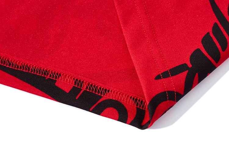 Hip Hop Streetwear Polo T-Shirt Virgin Mary Graphic T Shirt Men Polo Shirt Short Sleeve Harajuku Cotton Tops Tees Red Grey