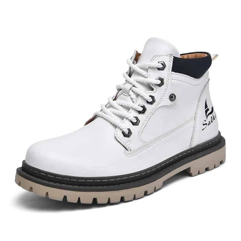 Handmade Men Boots Autumn Outdoor Hiking Boots Ankle Winter Leather Shoes Sneakers Hombres Botas High Top Footwear Anti Slip