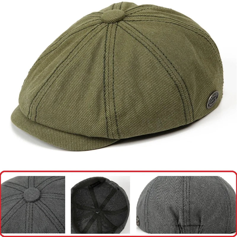 Men Women octagonal beret caps 8 Panels Newsboy hats pure cotton Cabbie Painter Hat Gatsby Ivy bonnets