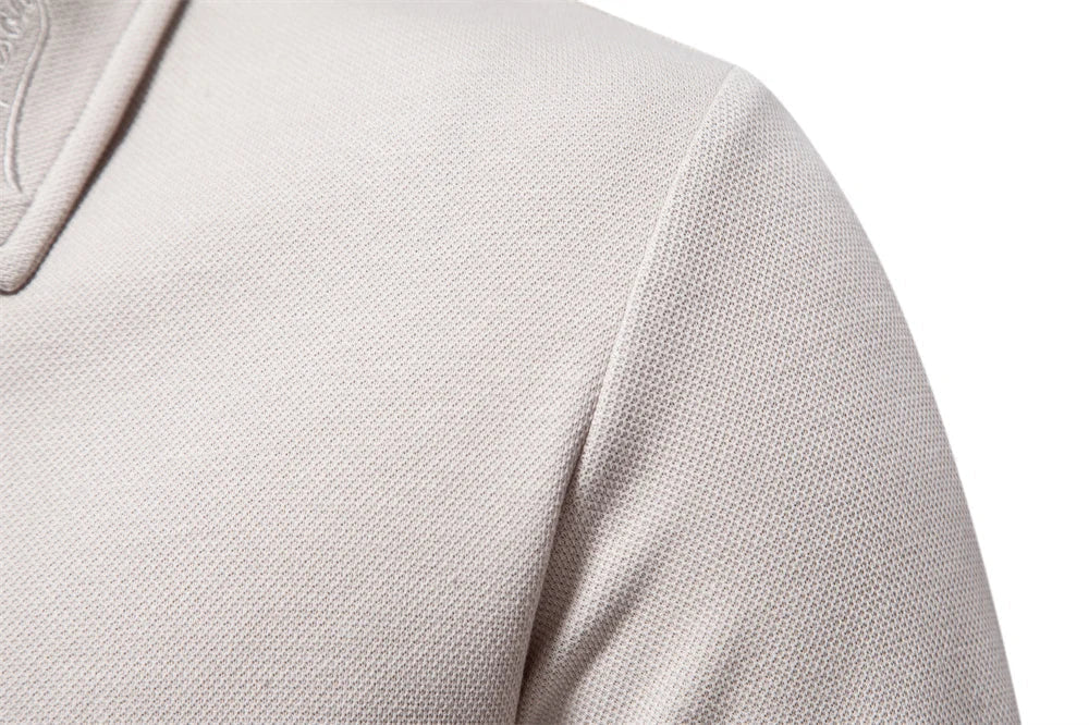 Men's Embroidery Polo Shirt Fashion Turn down Collar Casual Social Luxury Golf Shirt