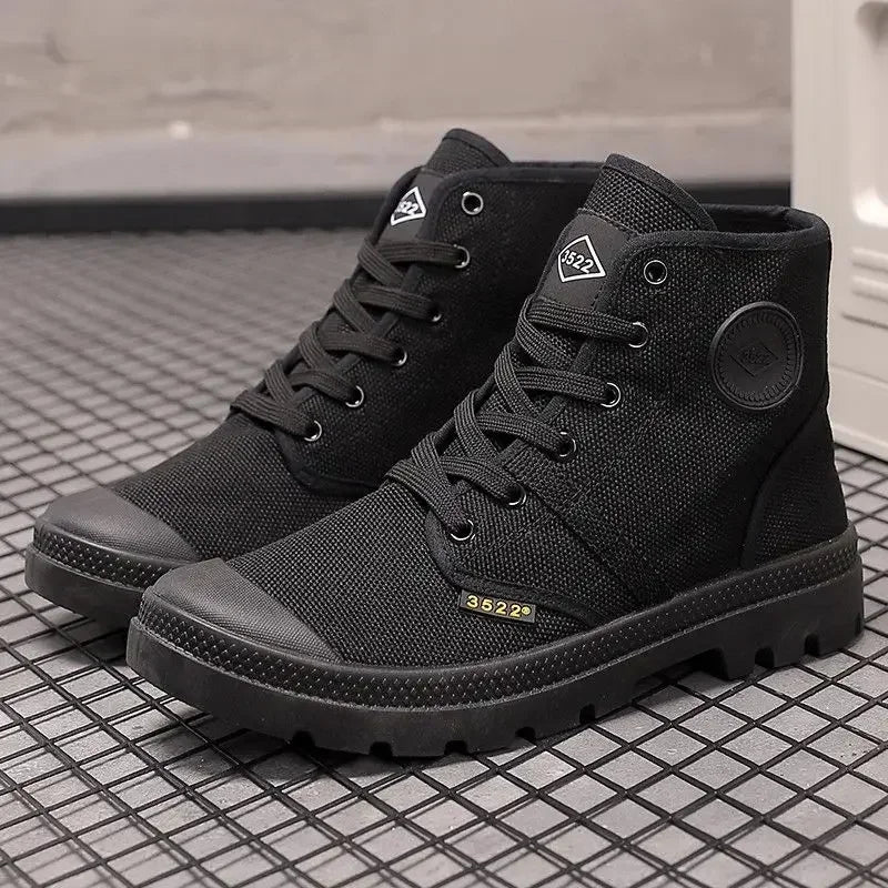 Canvas Ankle Retro Male Shoes Short Barrel Booties High Quality Men's Boots Designer Fashion Cheap Comfortable New Non Slip Y2k
