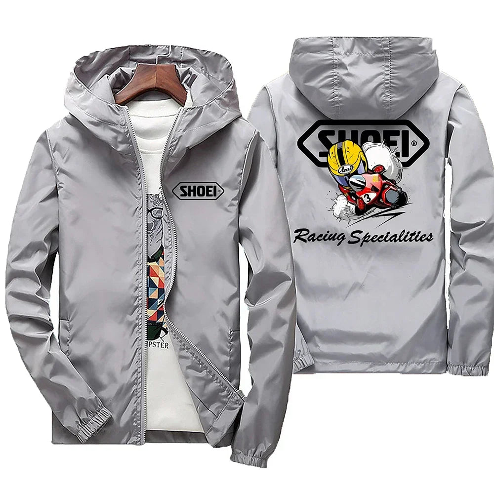 2026 New high-quality men's windproof jacket, large waterproof jacket with mountain and bicycle hood, for spring and autumn