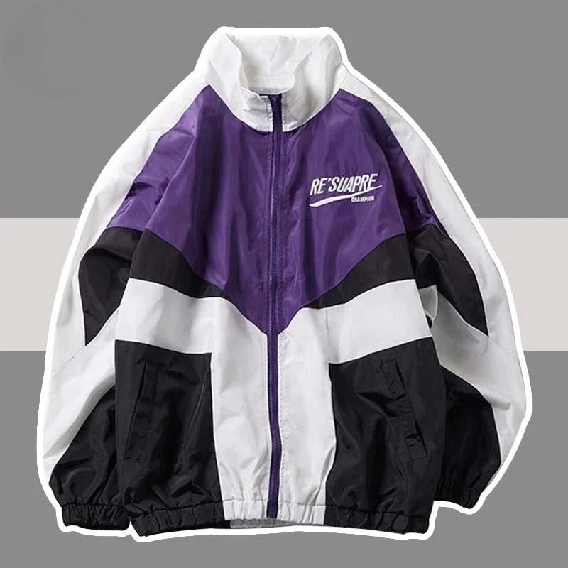 Spring Fall Varsity Jacket Men Patchwork Embroidery Bomber Jacket Casual Street Loose Zipper Coat Women Couple College Jackets