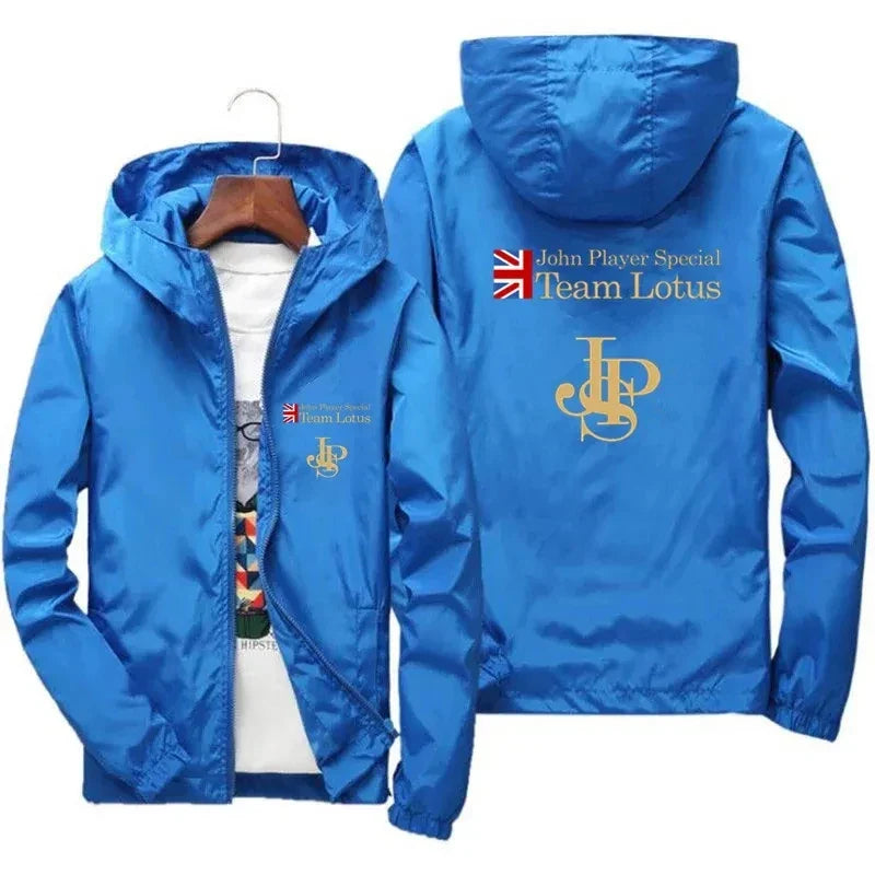Men's Spring and Autumn JPS Zone Player Special Team Large Size Sportswear Thick Windproof Hooded Zipper Navigation Jacket