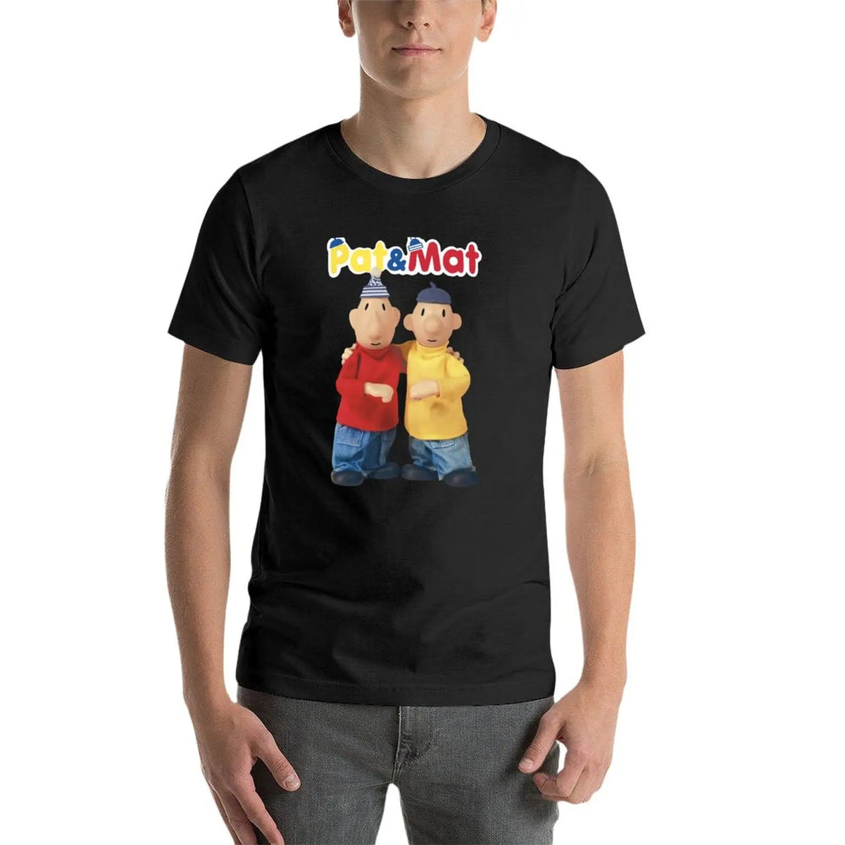 Pat & Mat T-Shirt customs quick drying blacks sports fans mens vintage t shirts