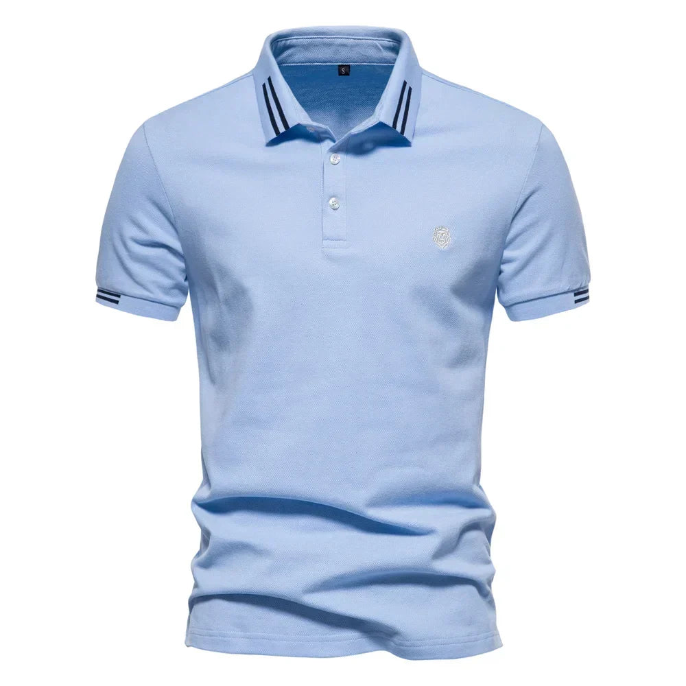 Brand 100% Cotton Men's Polo Shirts Casual Solid Color Short Sleeve Polo Shirts for Men New Summer Desinger Clothing Men