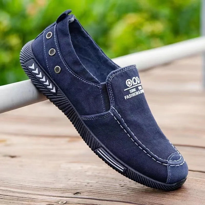 Denim Men's Canvas Shoes Slip on Sneakers Male for Summer New Outdoor Driving Moccasin Trendy Vintage Loafers Shoes for Men