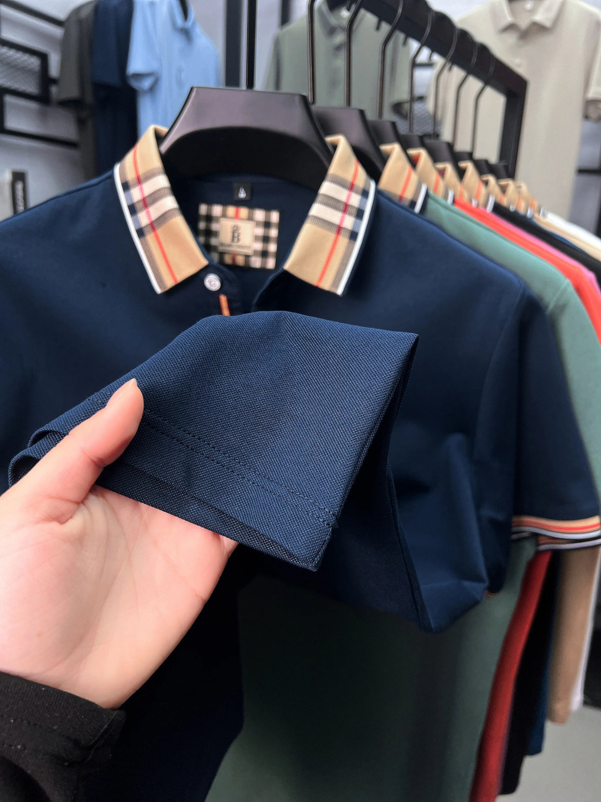 Designer brand men's short sleeve polo shirt new embroidery silky cotton breathable summer Korean fashion casual Paul T-shirt