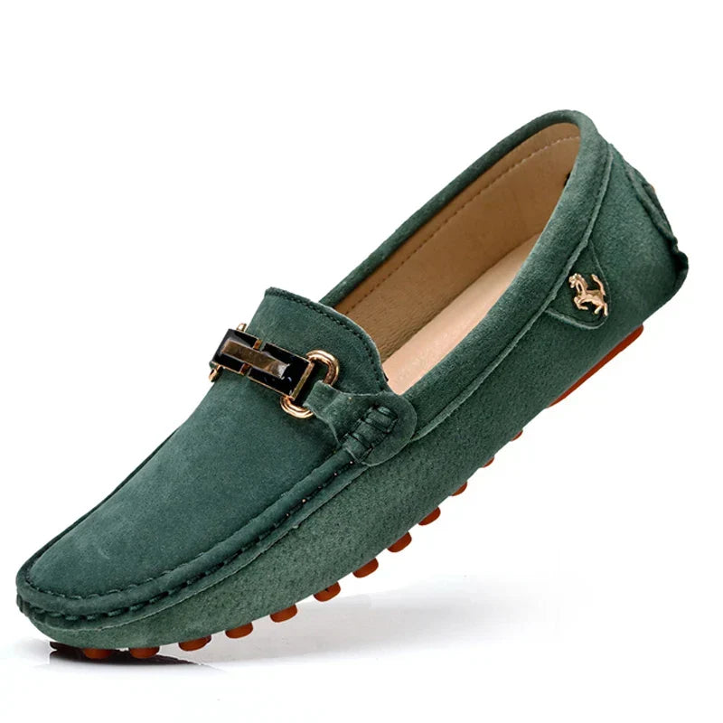 Men Fashion Luxury Leisure Leather Loafers Shoes Slip on Soft Comfortable Non-slip Driving for Men