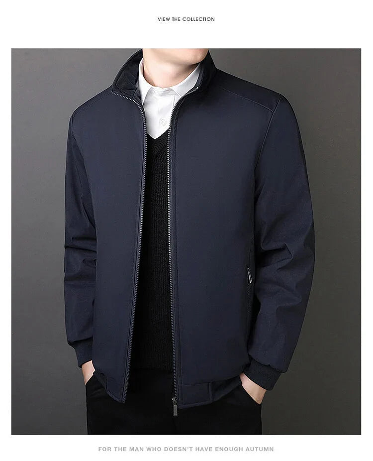 Brand Winter Jacket Men 2026 Autumn Solid Color Plush and Thick Coats Men Plus Size 8xl Stand Collar Warm Men Clothing
