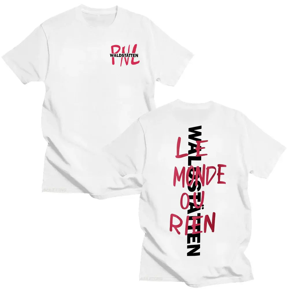 Rapper PNL Que La Famille Le Monde Chico Album T-shirt Men Women Fashion Hip Hop Short Sleeve T-shirts Cotton Casual T Shirt Top