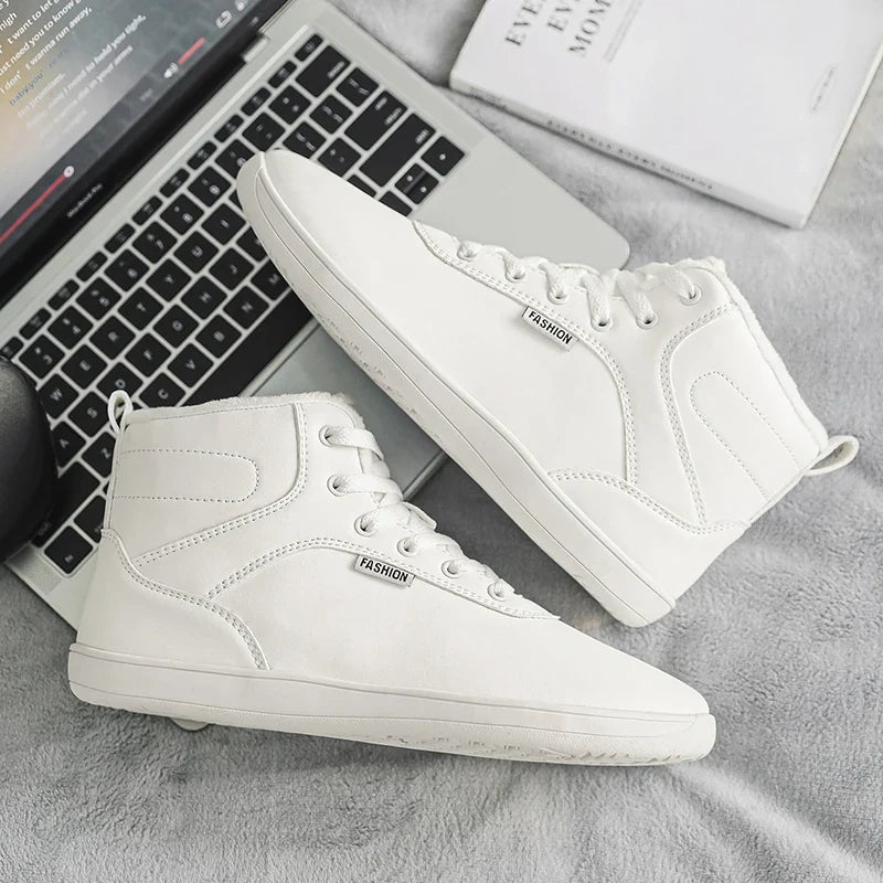 New Winter Booties Outdoor Waterproof Barefoot Boots For Men Ankle Boots Plush Warm Snow Shoes Non-slip Casual Sneakers Big Size