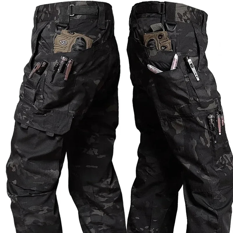 Tactical Work Pants Men Outdoor Cargo Trousers Multi-pocket Waterproof Field Combat Pant Autumn Spring Workwear Hiking Trousers