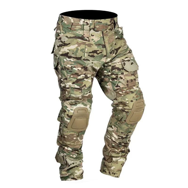 Outdoor Combat Pants +Knee Pads Tactical Cargo Pants Men Trousers Hunting Pants Camping Camo Multicam Workwear Trekking Clothes