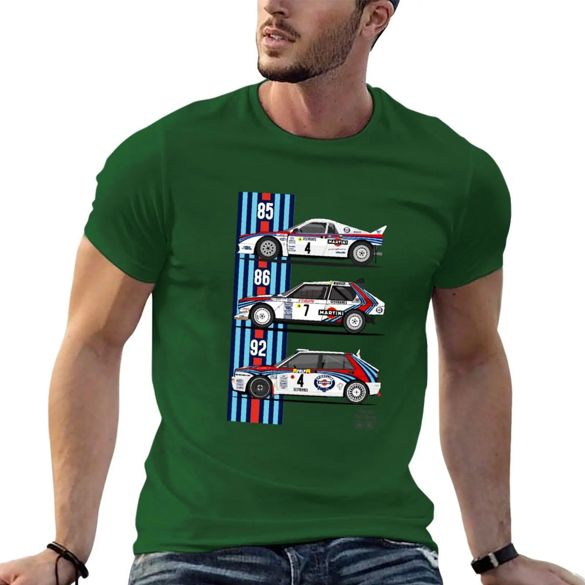 Lancia Martini trio T-shirt summer top graphics mens t shirts pack