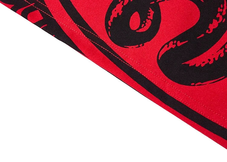 Hip Hop Streetwear Polo T-Shirt Virgin Mary Graphic T Shirt Men Polo Shirt Short Sleeve Harajuku Cotton Tops Tees Red Grey