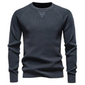 Raglan Sleeve Polo Shirt Men Henley Collar Solid Color Long Sleeve Heavyweight Cotton Business Casual Autumn Winter