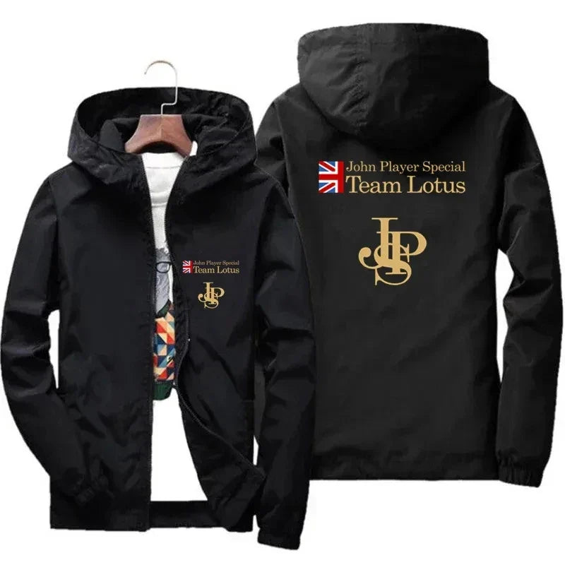 Men's Spring and Autumn JPS Zone Player Special Team Large Size Sportswear Thick Windproof Hooded Zipper Navigation Jacket