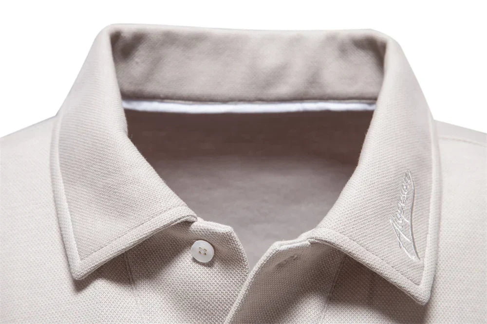 Men's Embroidery Polo Shirt Fashion Turn down Collar Casual Social Luxury Golf Shirt