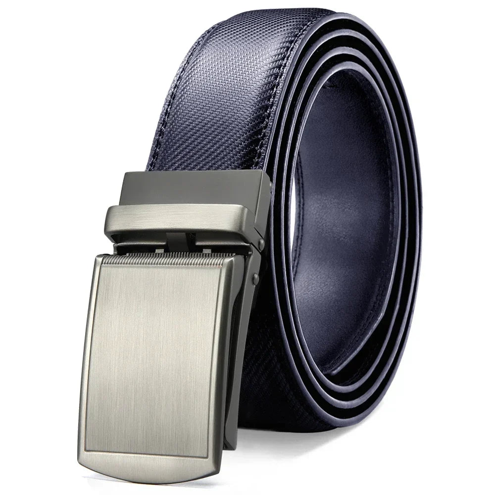Men Belt Leather Belt  Automatic Genuine Leather Fashion Belts Ratchet Luxury Belts Men's Trouser Belt Belt for Men