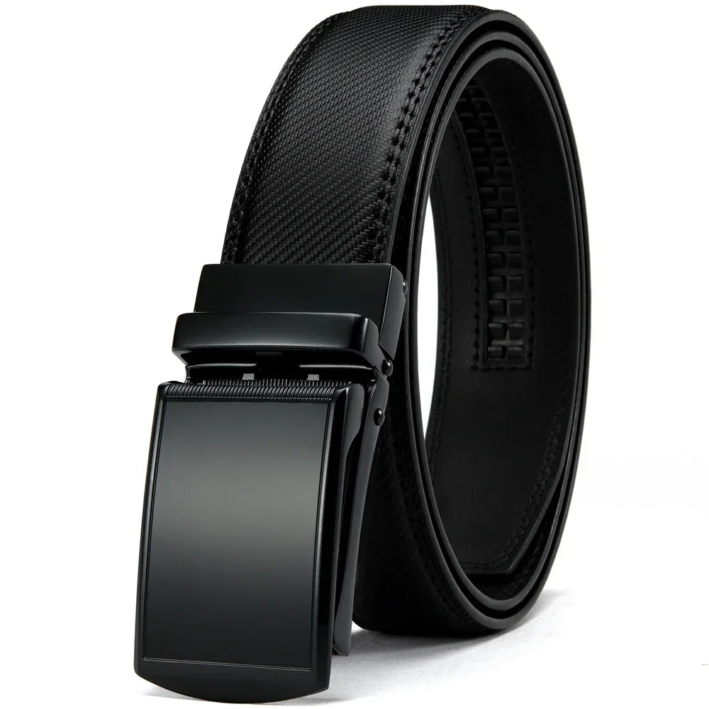 Men Belt Leather Belt  Automatic Genuine Leather Fashion Belts Ratchet Luxury Belts Men's Trouser Belt Belt for Men