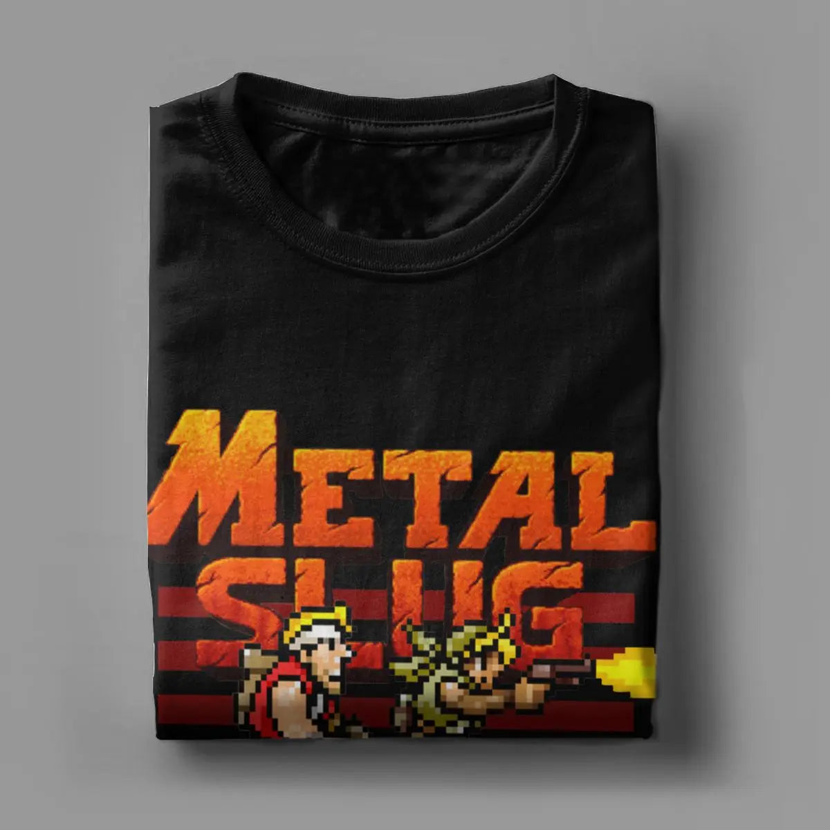Metal Slug Pixel Fan pixel art arcade game retro gamer video games Men's shirt Cotton Tees Short Sleeve T Shirt Printed Clothing