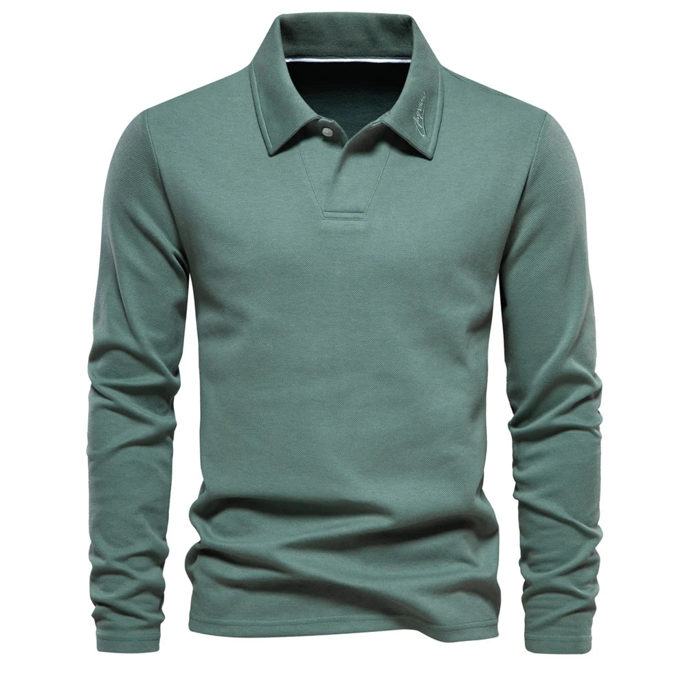 Men's Embroidery Polo Shirt Fashion Turn down Collar Casual Social Luxury Golf Shirt