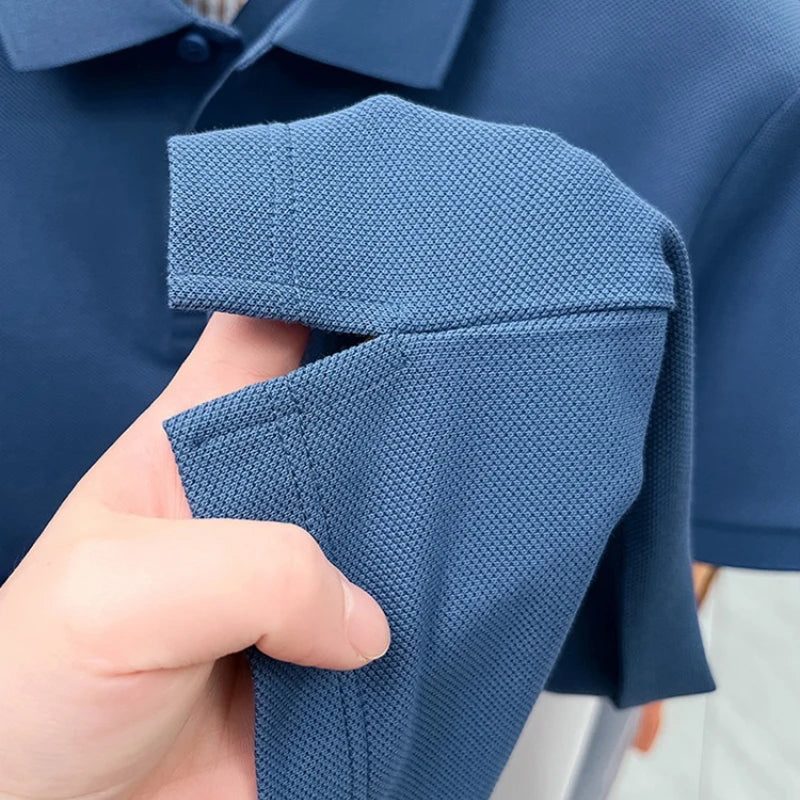 Men's Premium Cotton Polo Shirt Open Hem Design Breathable & Soft Factory Direct Supply  14 Trendy Colors Golf Top