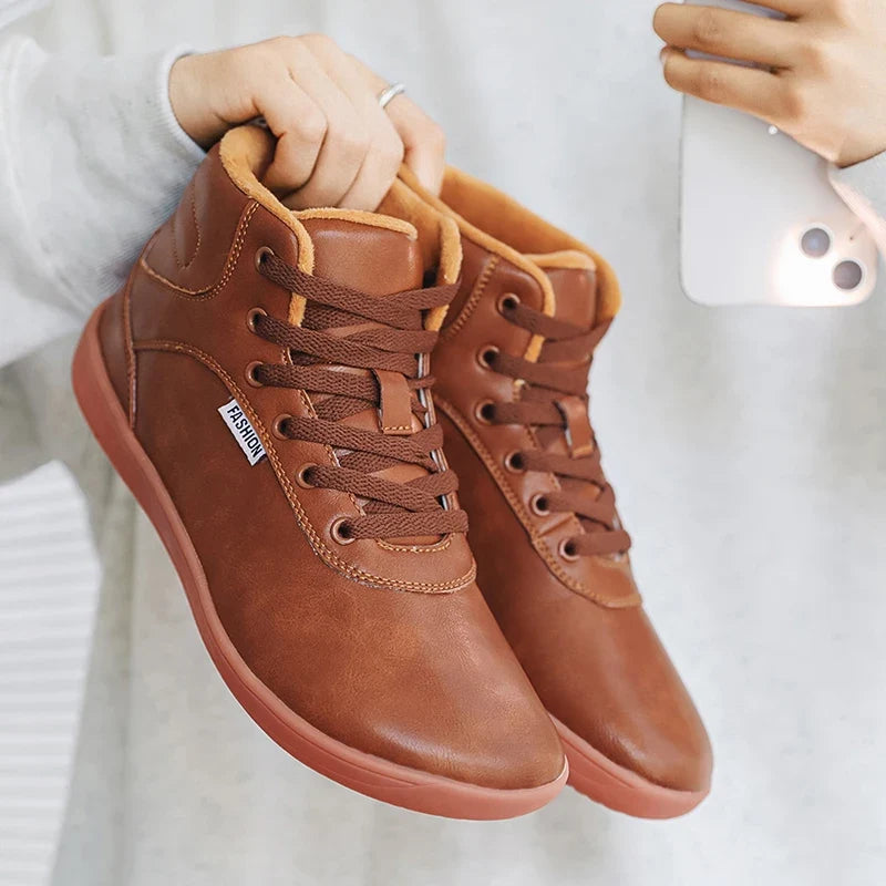 New Winter Booties Outdoor Waterproof Barefoot Boots For Men Ankle Boots Plush Warm Snow Shoes Non-slip Casual Sneakers Big Size