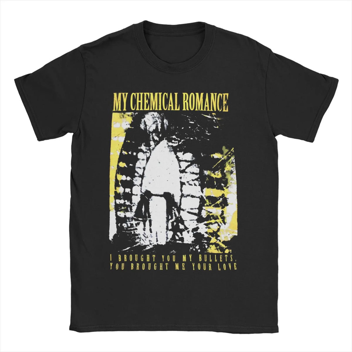 Men Women Mcr Band  Punk Rock T Shirt My Chemical Romance  100% Cotton Clothes Vintage Round Collar Tee Shirt Plus Size T-Shirt