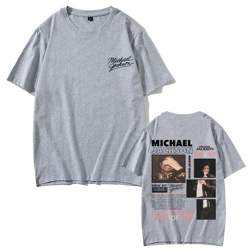 Classic Retro Michael Jackson King of Pop T-shirt Men Women Vintage Gothic Rock T-shirts Men's Hip Hop Punk Oversized T Shirts