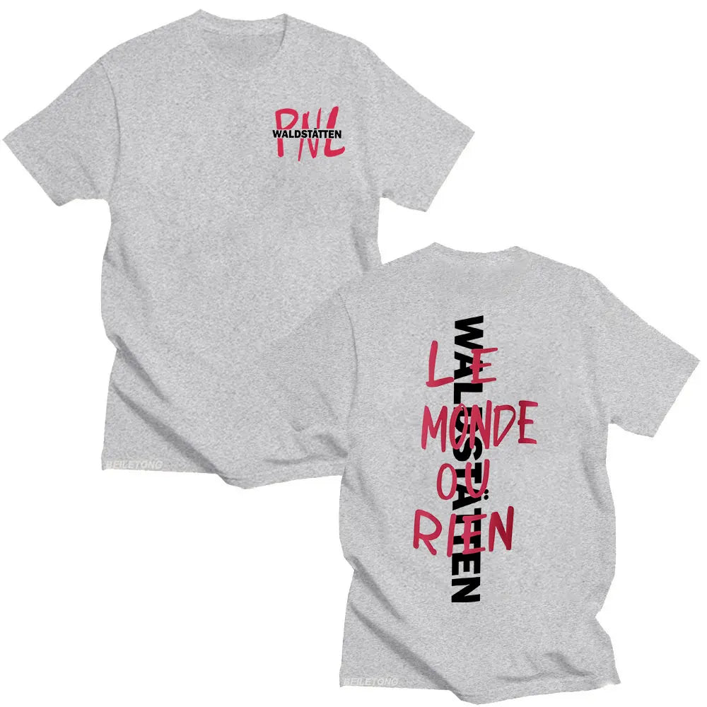 Rapper PNL Que La Famille Le Monde Chico Album T-shirt Men Women Fashion Hip Hop Short Sleeve T-shirts Cotton Casual T Shirt Top