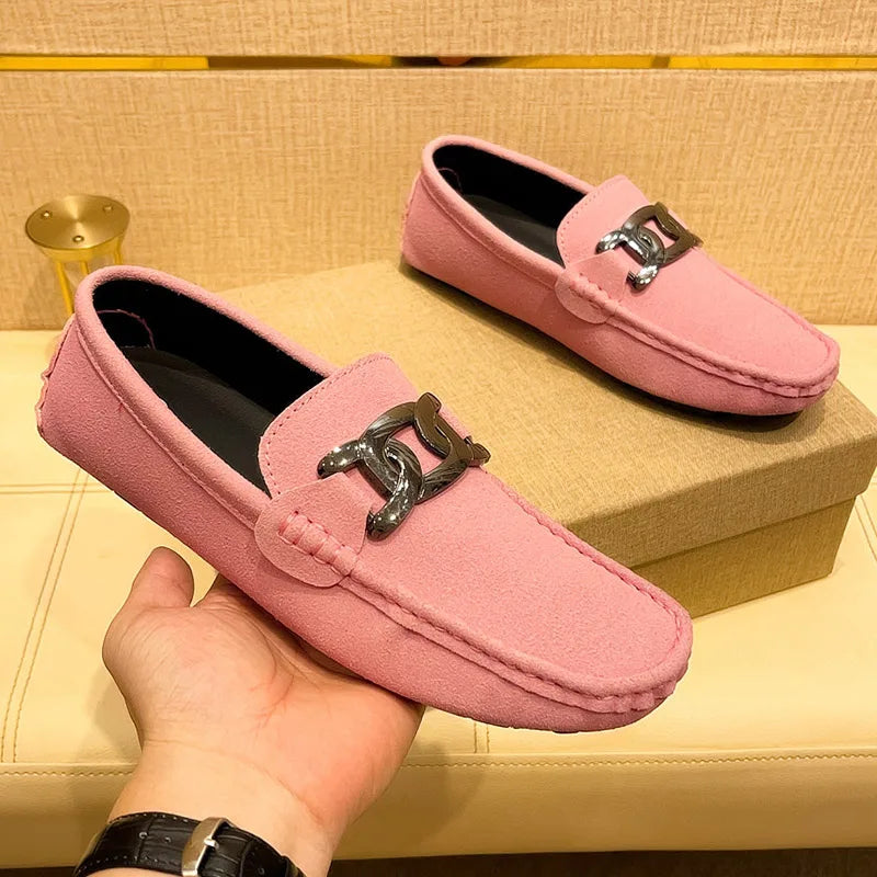 Loafers Men Big Size 48 Soft Driving Moccasins High Quality Flats Suede Leather Shoes Men Slip-on Luxury Loafers for Men