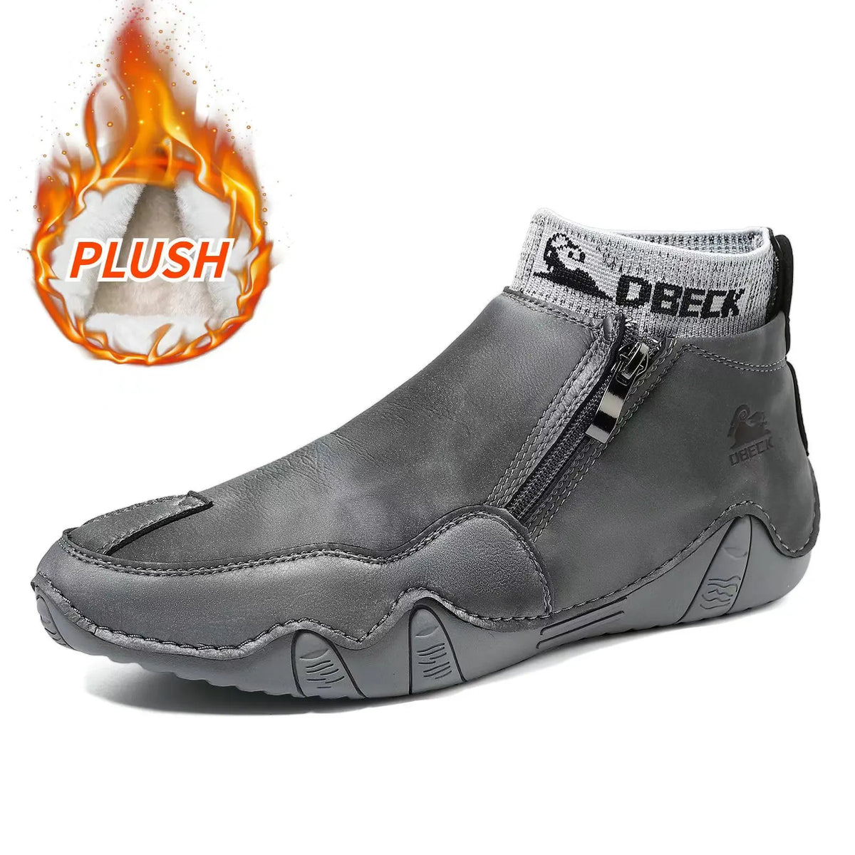 DBECK Men Sneakers Casual Shoes Male High Top Sneakers Winter Warm Designer Fashion Loafers Lace Up Shoes Men Ankle Boots